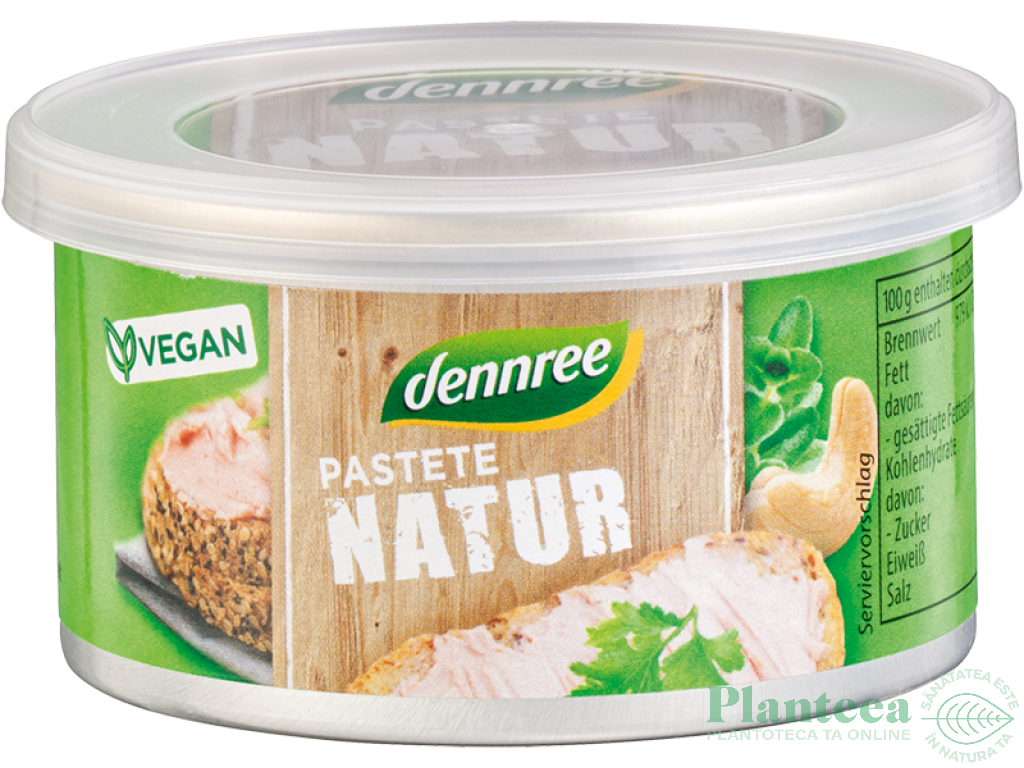 Pate vegetal natur eco 125g - DENNREE