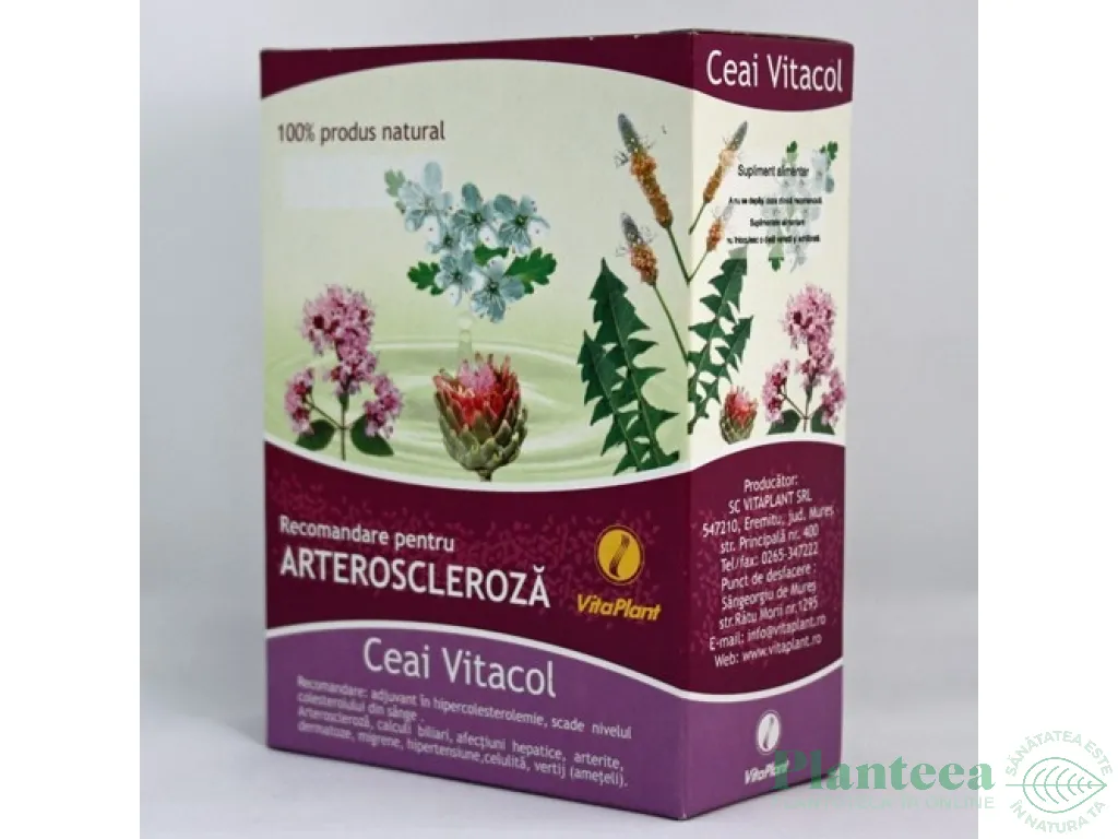 Ceai arteroscleroza[vitacol] 100g - VITAPLANT