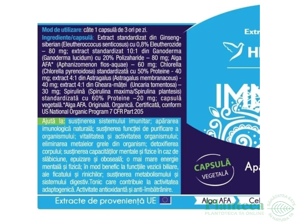 Pachet Immunity stem 60+30cps - HERBAGETICA