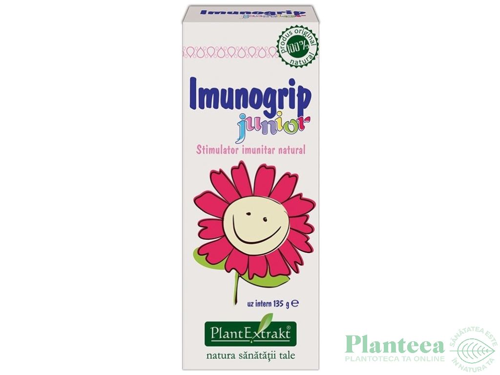 Tinctura stimulator imunitar Imunogrip junior 135ml - PLANTEXTRAKT