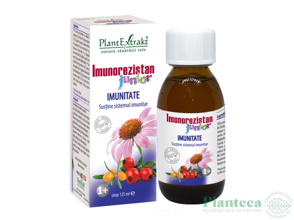 Tinctura raceala gripa Imunorezistan junior 125ml - PLANTEXTRAKT