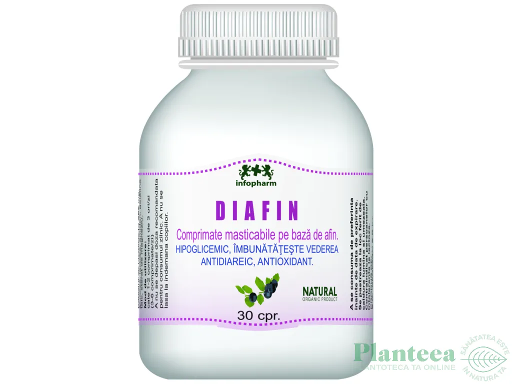 DiAfin tablete masticabile extract afine 30cp - INFOPHARM