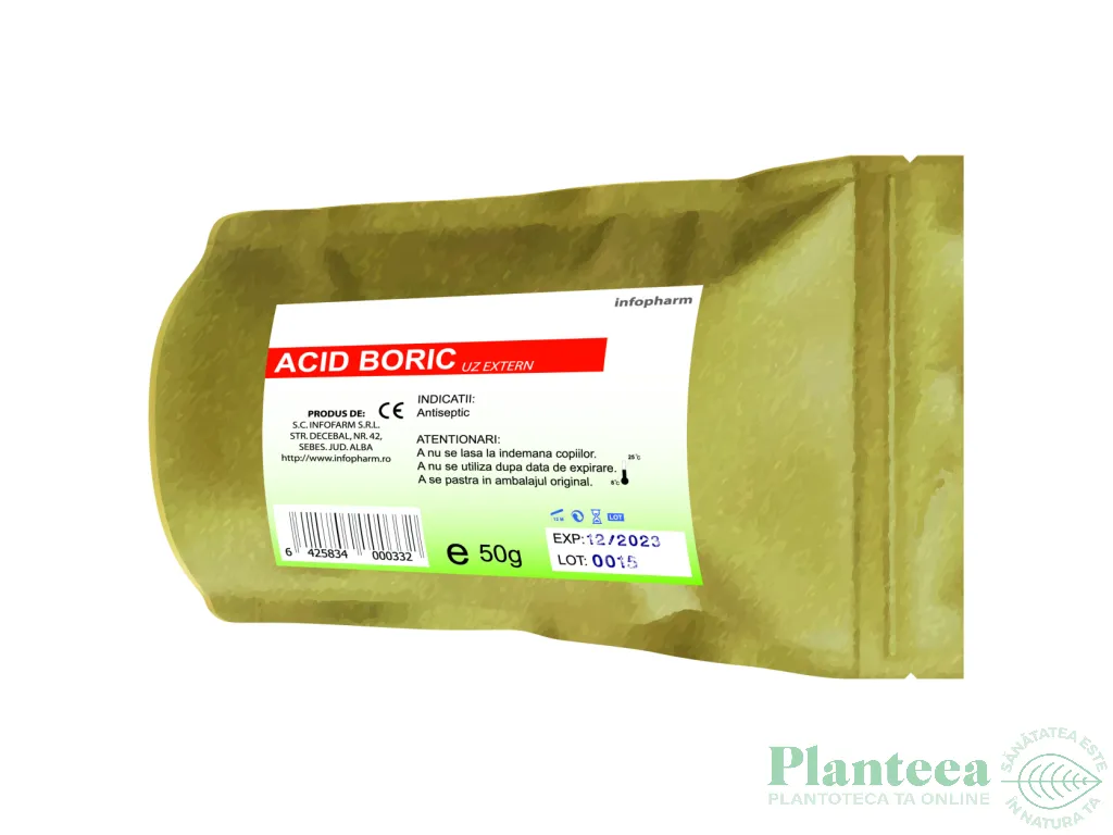 Acid boric pudra 50g - INFOPHARM