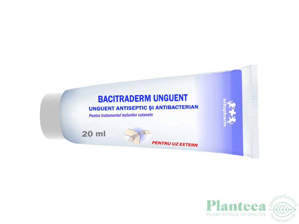 Unguent antiseptic antibacterian BaciTraDerm 20ml - INFOPHARM