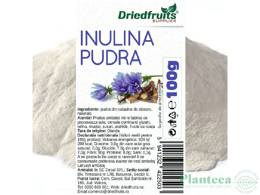 Pulbere inulina 100g - DRIED FRUITS