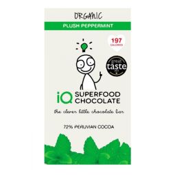 Ciocolata neagra 72% menta eco 35g - IQ CHOCOLATE