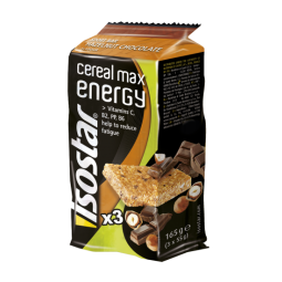 Batoane energizante alune ciocolata CerealMax 3x55g - ISOSTAR