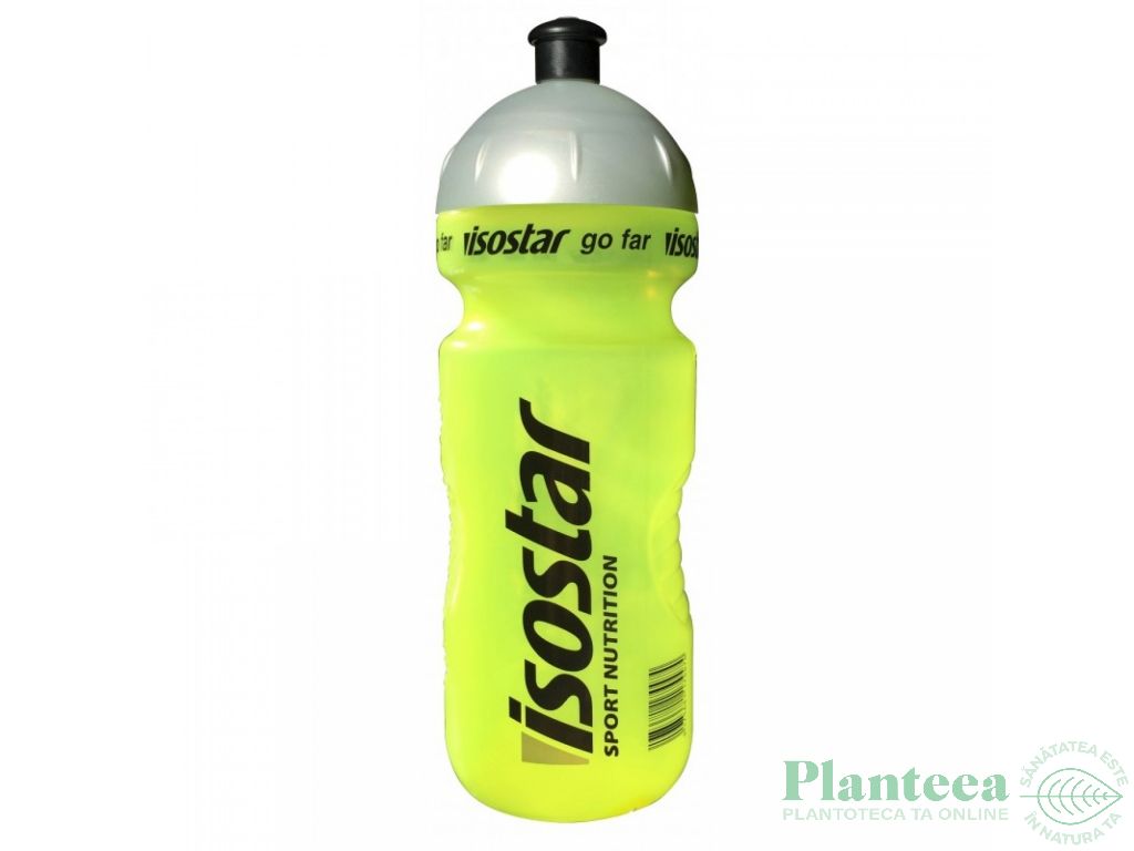 Bidon lichide galben fitness Fluo 650ml - ISOSTAR