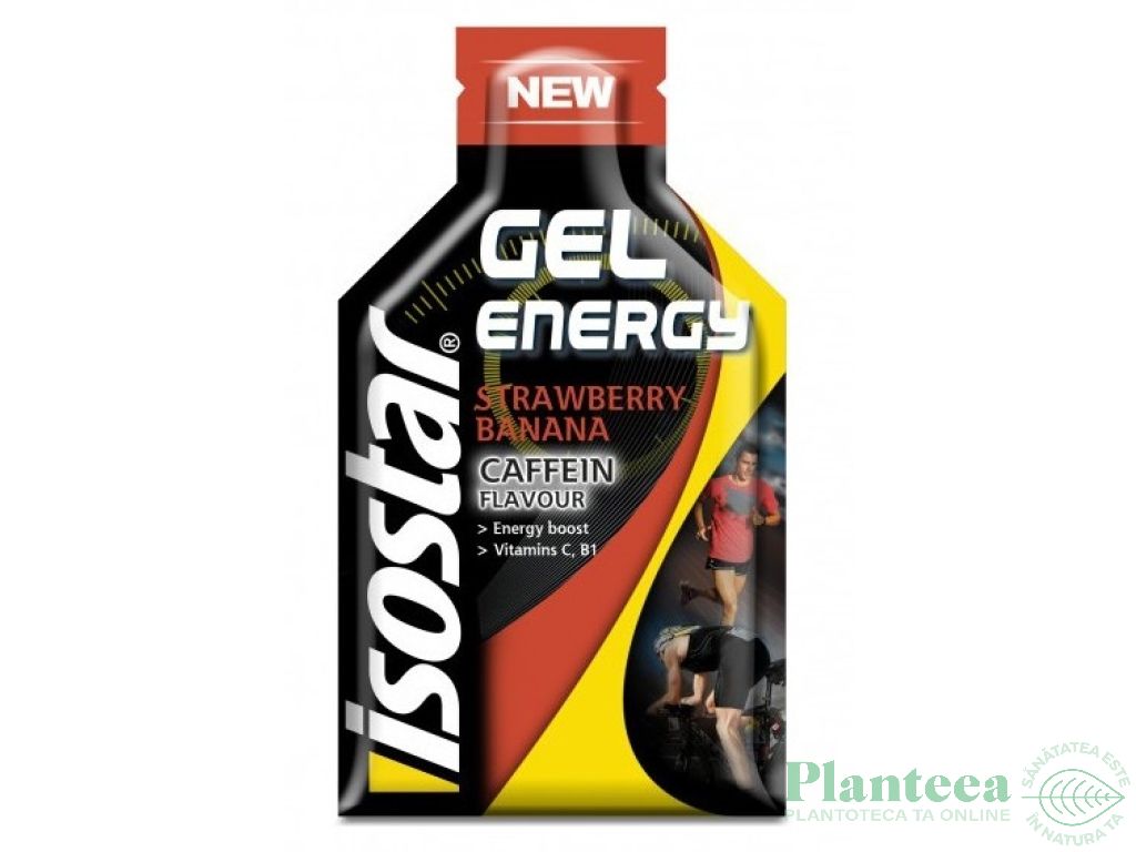 Gel energizant cafeina capsuni banane 35g - ISOSTAR