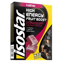 Jeleuri energizante capsuni cafeina Fruit Boost 10x10g - ISOSTAR