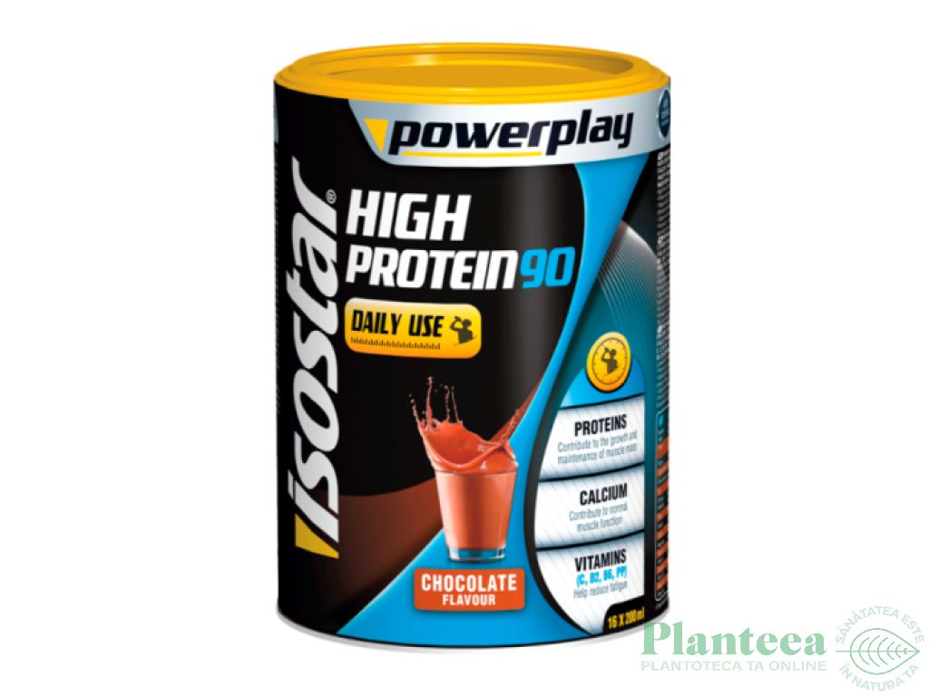 Pulbere proteica High Protein 90 PowerPlay ciocolata 400g - ISOSTAR