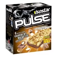 Batoane energizante ciocolata alune guarana Pulse 6x23g - ISOSTAR