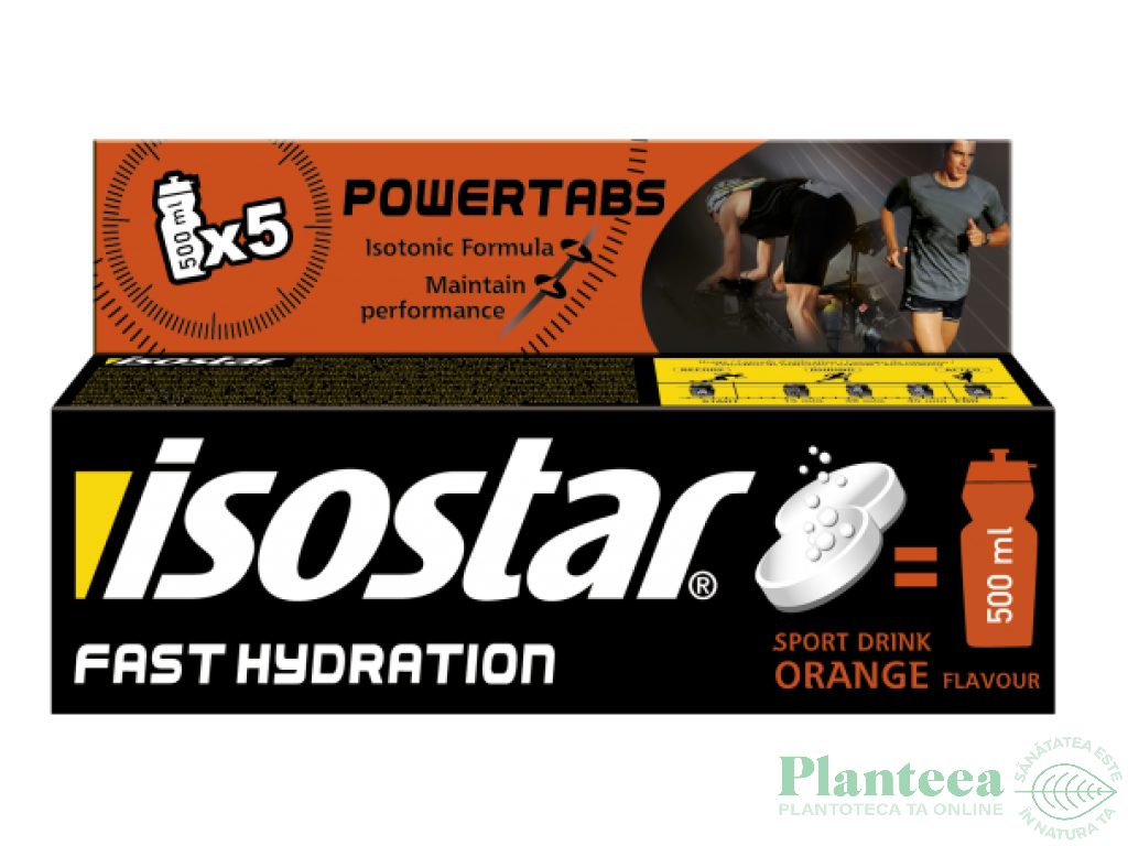 Tablete efervescente izotonice portocale 120g - ISOSTAR