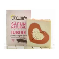 Sapun hidratant namol argila rosie Plin de iubire 120g - TECHIR