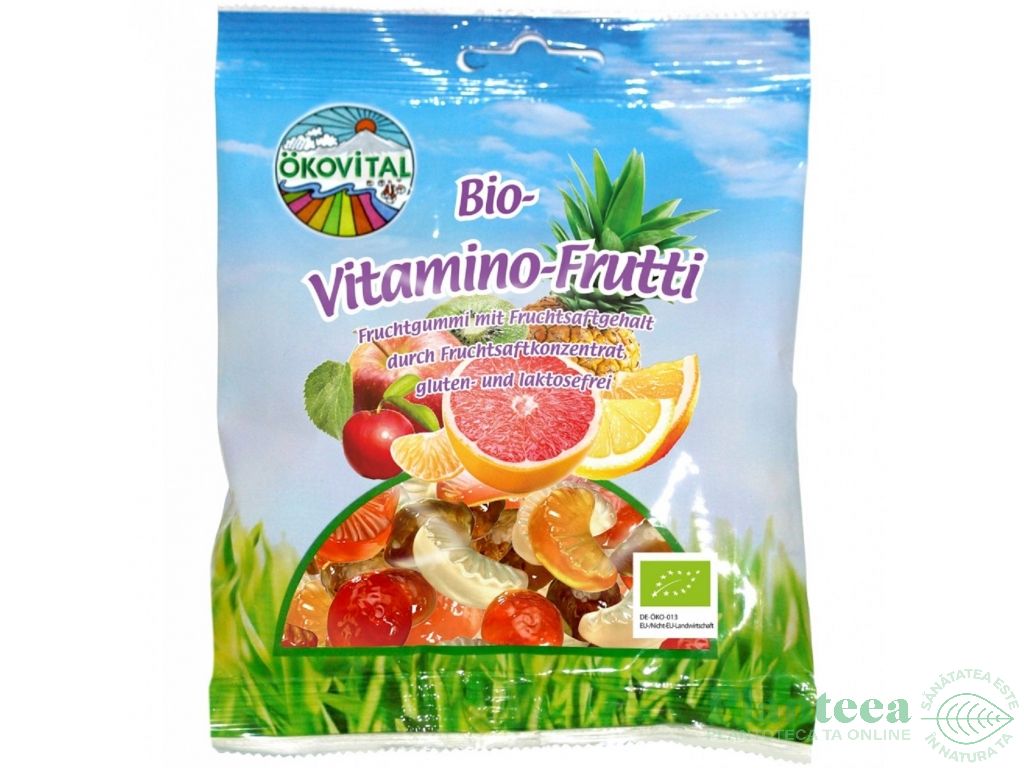 Jeleuri fructe vitamine fara gluten fara lactoza eco 100g - OKOVITAL