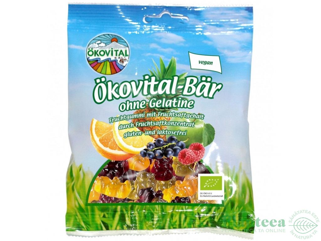 Jeleuri fructe ursuleti fara gelatina  eco 100g - OKOVITAL
