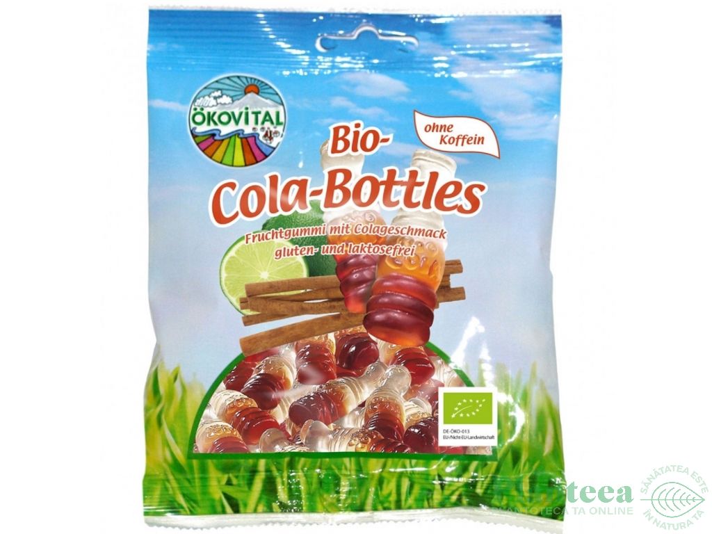 Jeleuri fructe sticlute Cola fara cofeina eco 100g - OKOVITAL