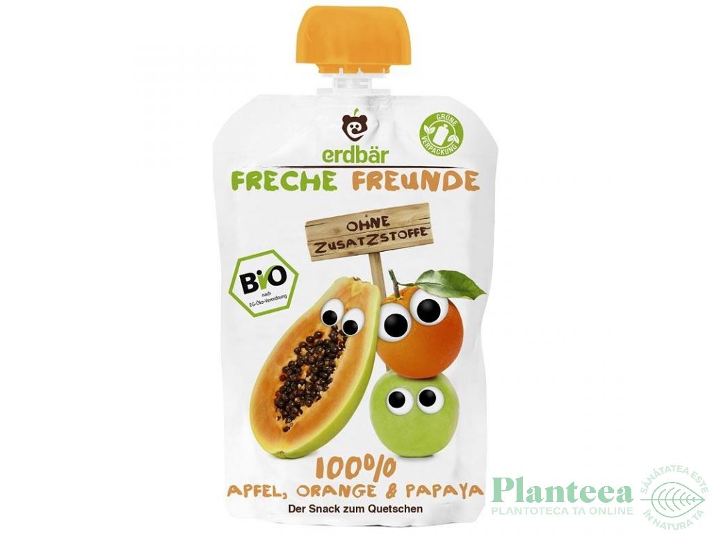 Piure mere portocale papaya bio 100g - ERDBAR