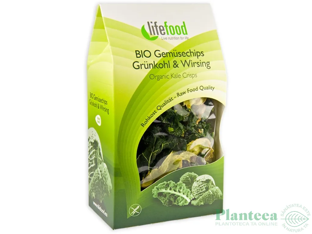 Chipsuri kale fara gluten raw bio 20g - LIFEFOOD