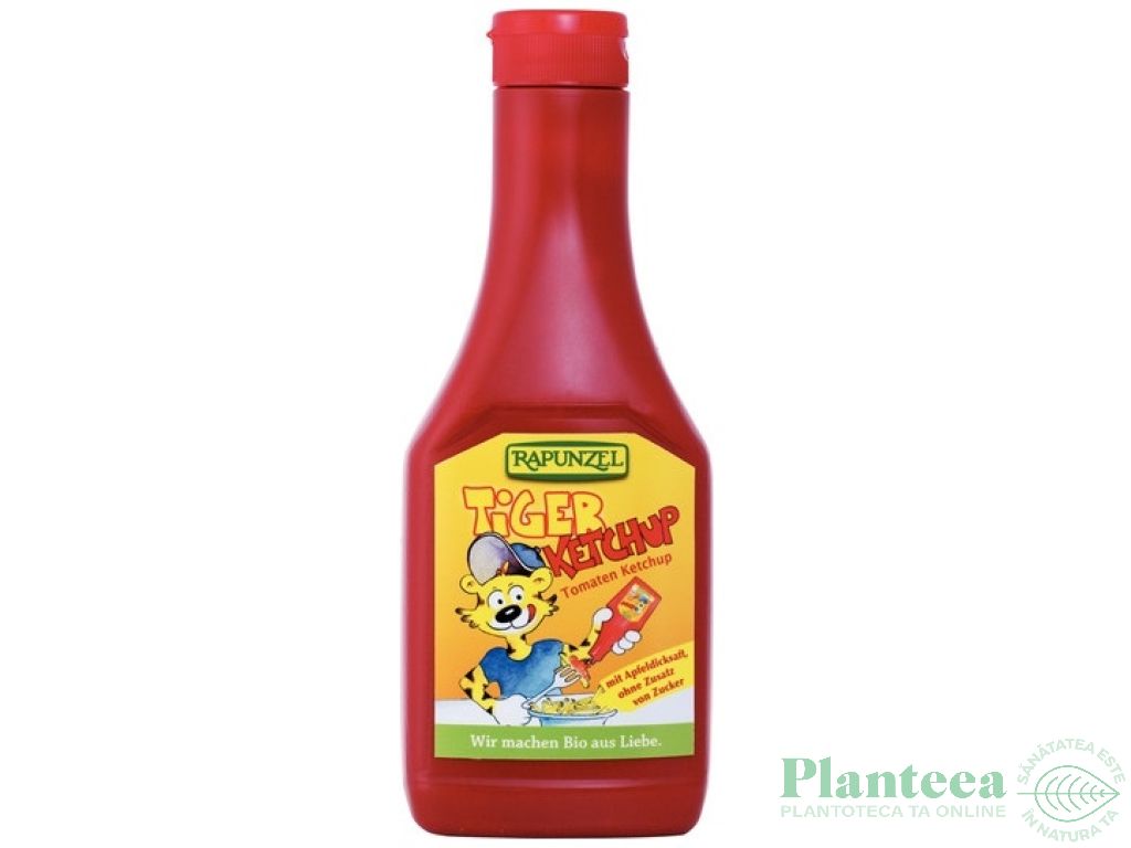 Ketchup indulcit suc mere Tiger eco 500ml - RAPUNZEL