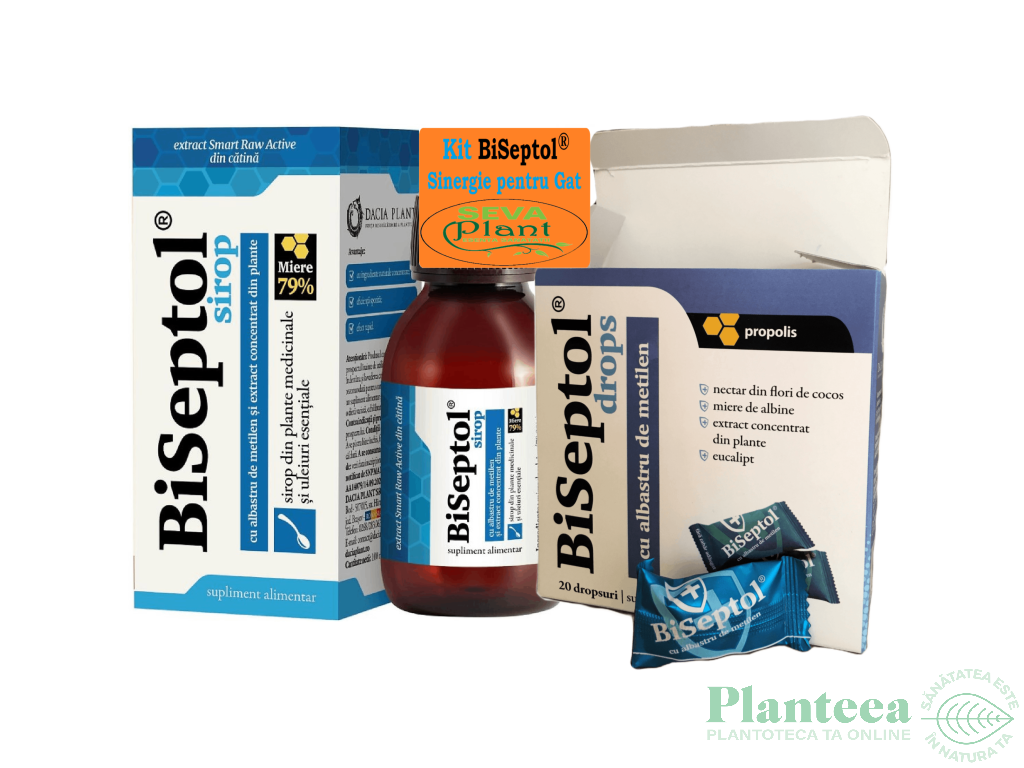 Kit BiSeptol sinergic [Sirop 100ml+Dropsuri 20cp] 2b - DACIA PLANT