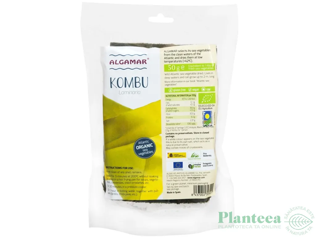 Alge kombu scate bio 50g - ALGAMAR