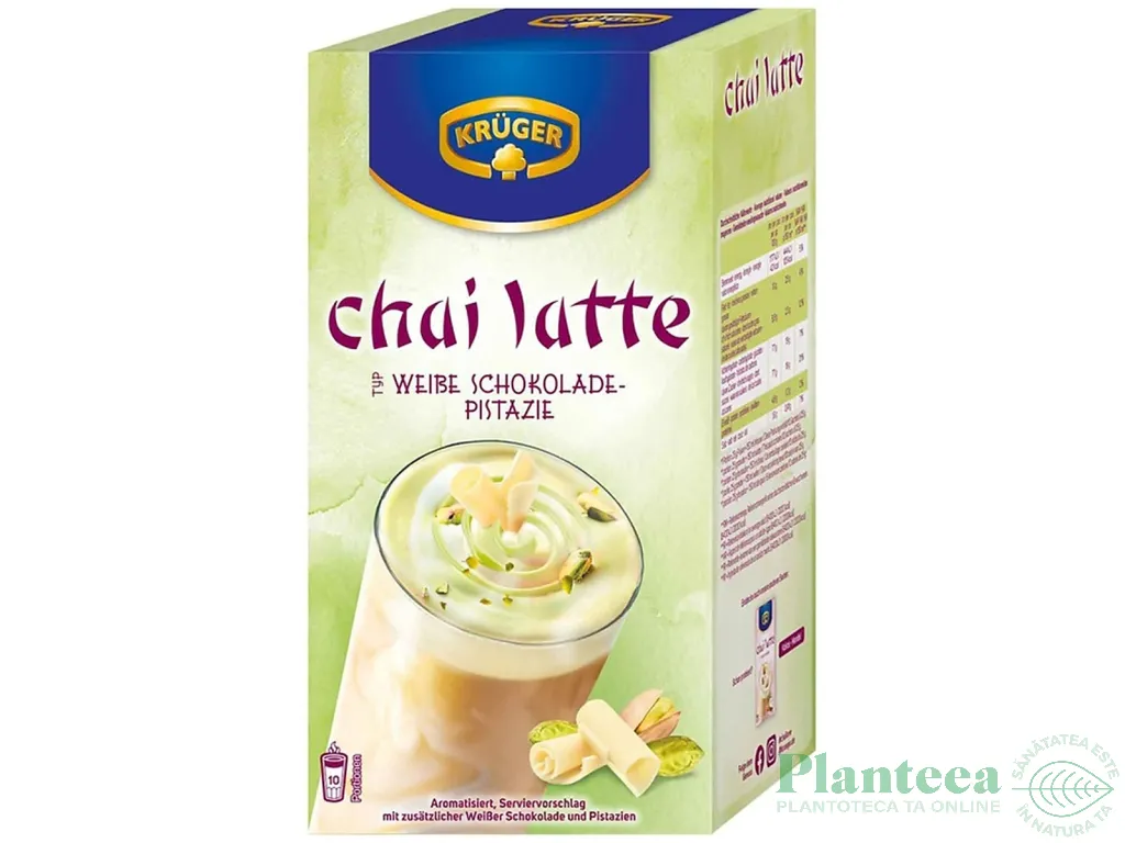 Chai Latte instant Ciocolata alba Fistic 10x25g - KRUGER