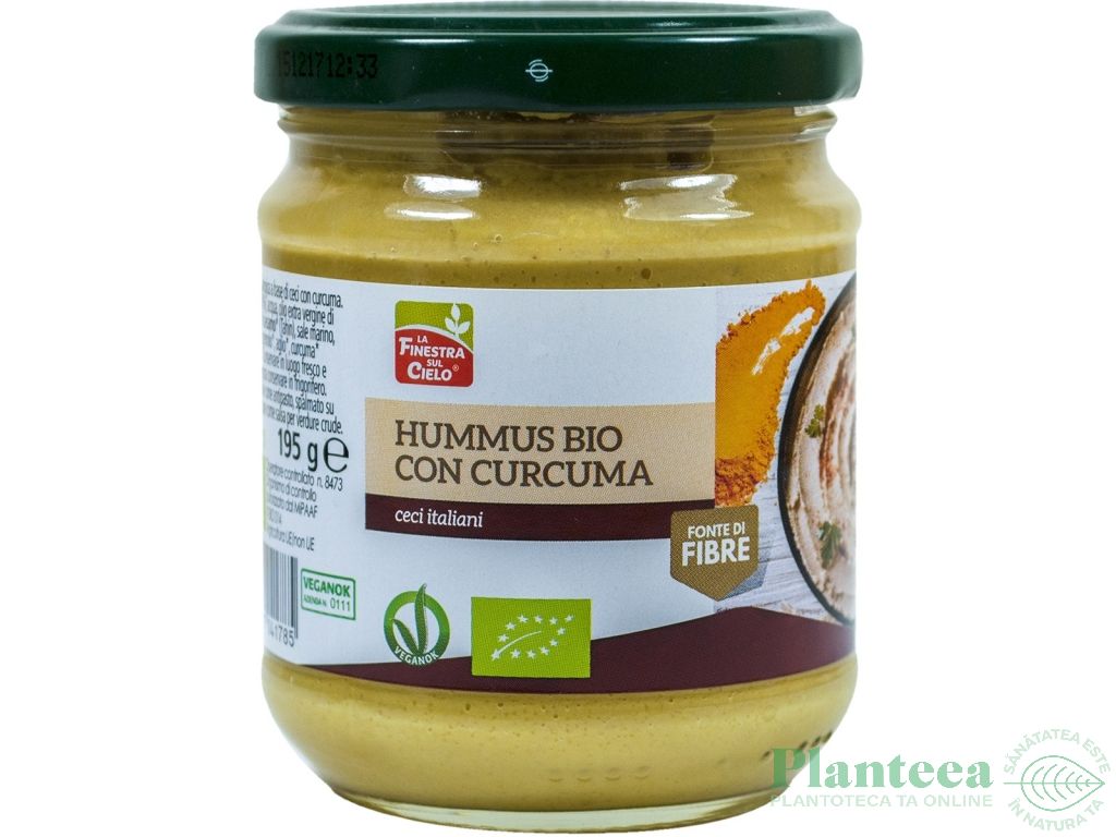 Hummus turmeric eco 195g - LA FINESTRA SUL CIELO