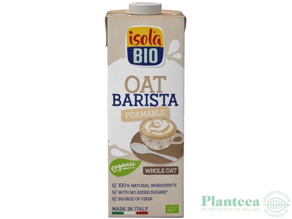 Lapte ovaz integral barista neindulcit eco 1L - ISOLA BIO