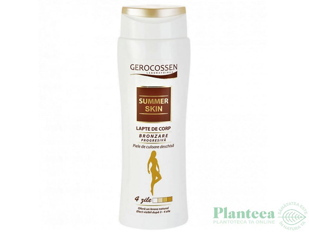 Lapte corp bronzare progresiva piele deschisa Summer Skin 400ml - GEROCOSSEN