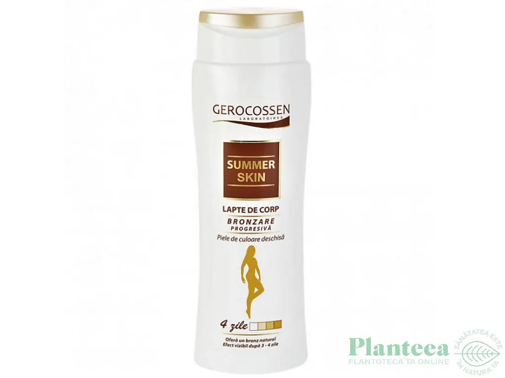 Lapte corp bronzare progresiva piele deschisa Summer Skin 400ml - GEROCOSSEN
