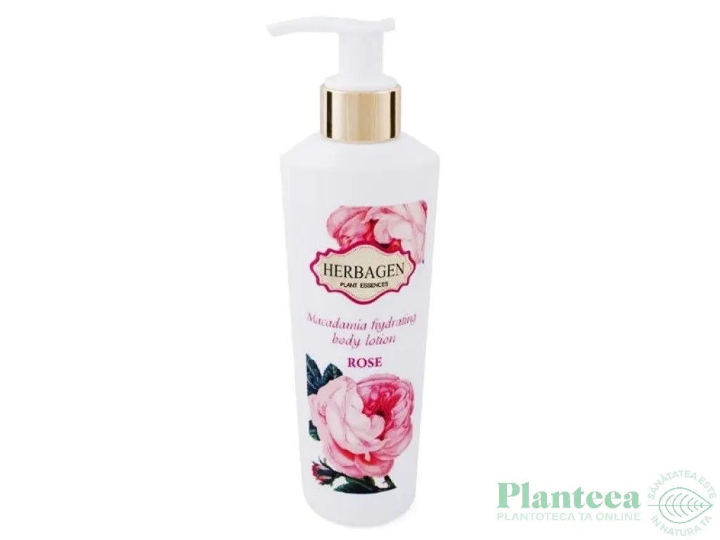 Lapte corp trandafir ulei macadamia 200ml - HERBAGEN