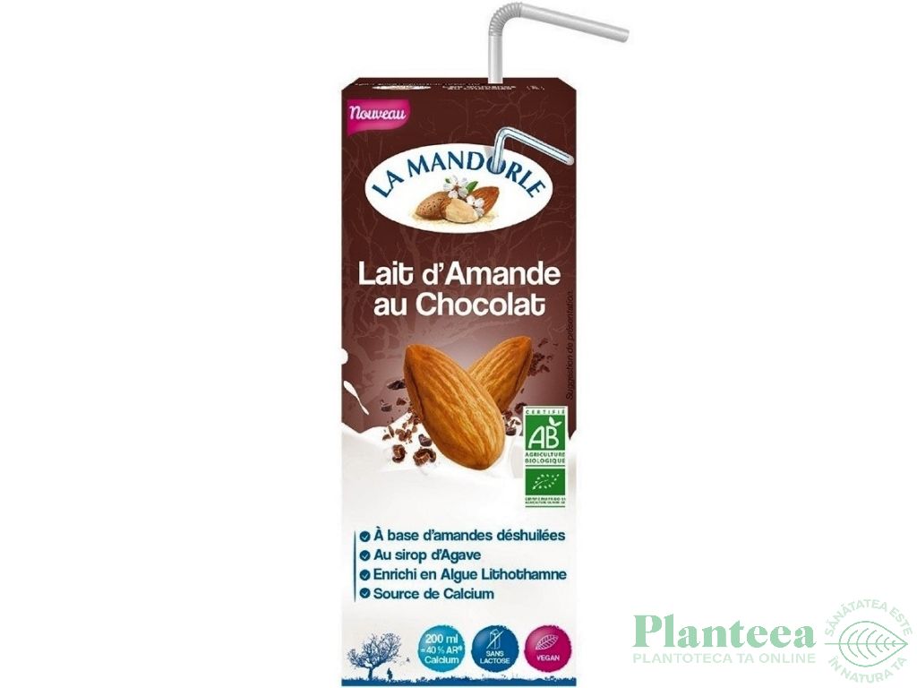 Lapte migdale ciocolata 200ml - LA MANDORLE