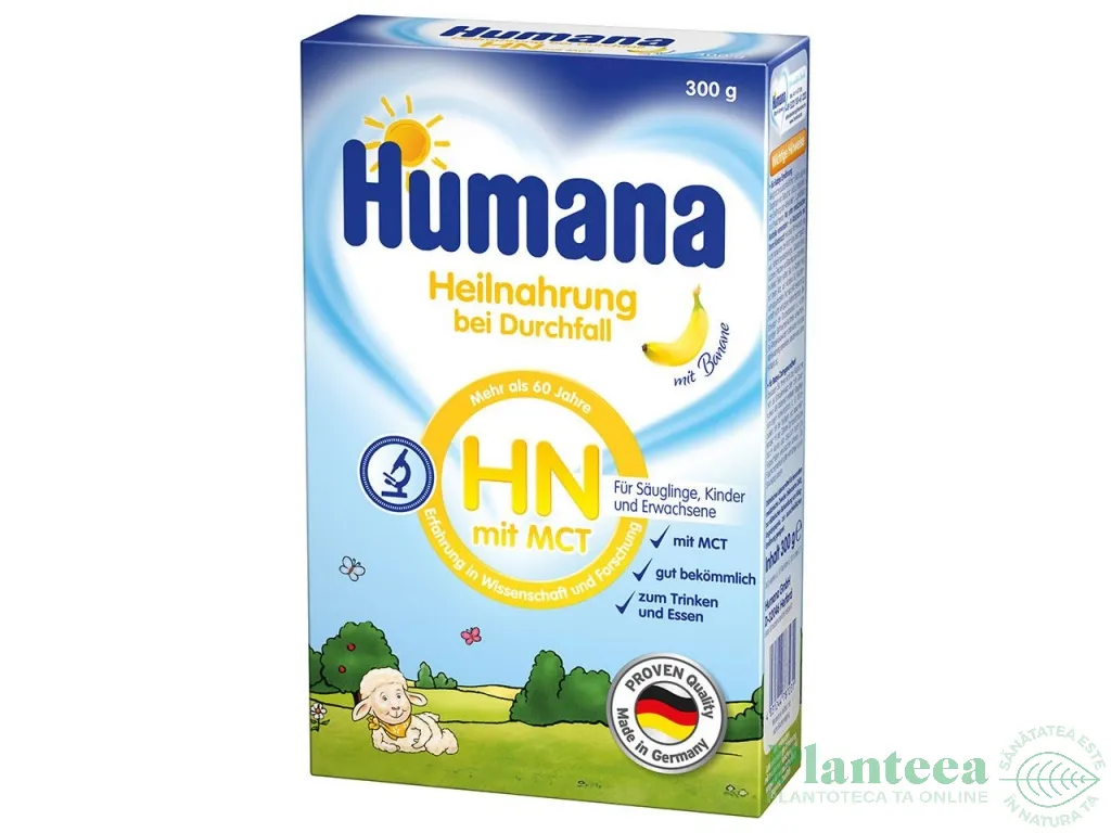 Lapte formula HN MCT antidiareic bebe 0~6luni 300g - HUMANA