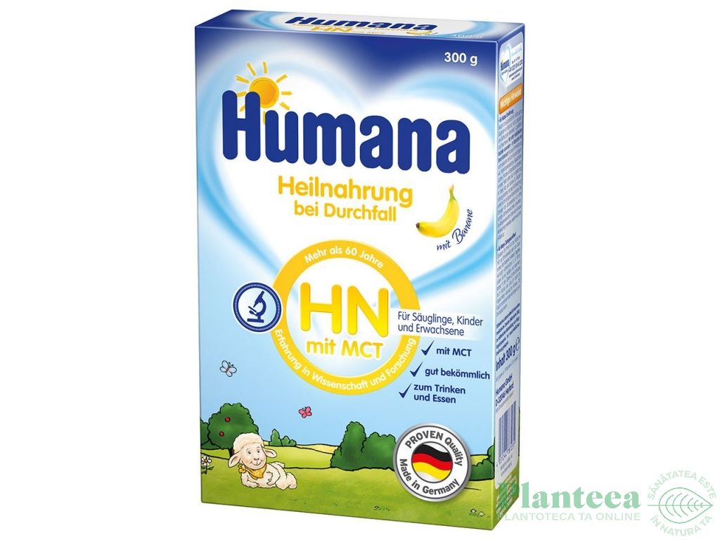 Lapte formula HN MCT antidiareic bebe 0~6luni 300g - HUMANA
