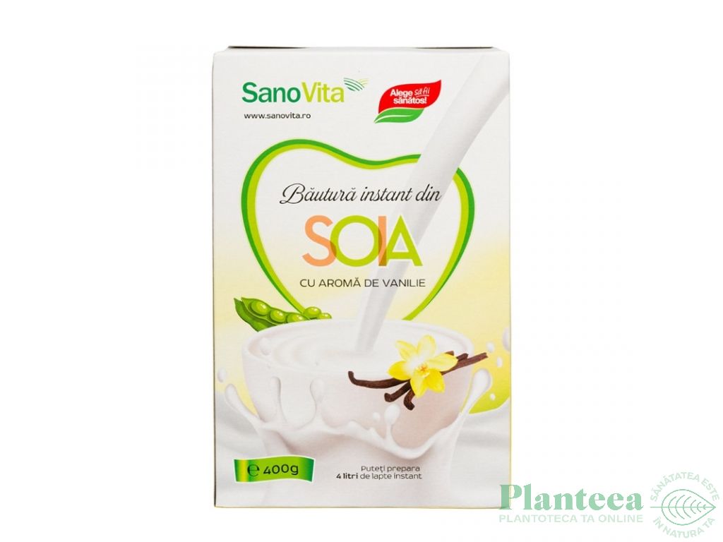 Lapte praf soia vanilie 400g - SANOVITA