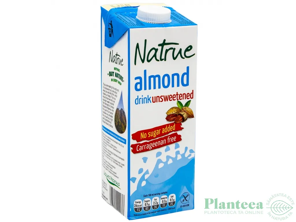 Lapte migdale simplu neindulcit 1L - NATRUE