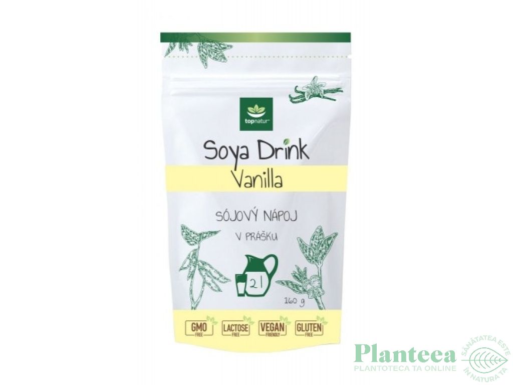 Lapte praf soia vanilie 160g - TOPNATUR