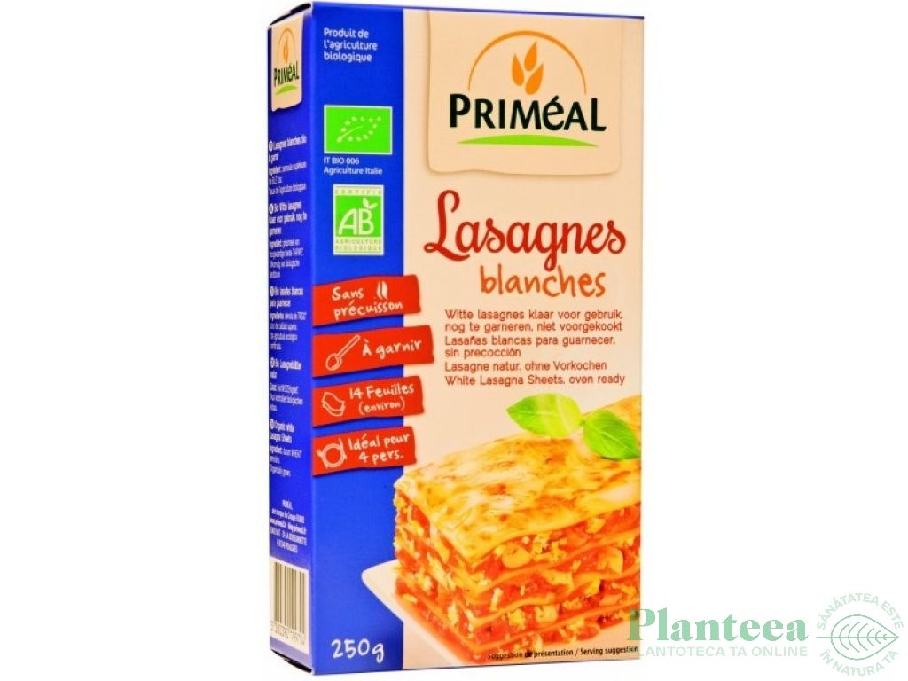 Paste lasagna grau semola eco 250g - PRIMEAL