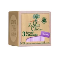 Sapun Marsilia pur 72% ulei masline lavanda 3x100g - LE PETIT OLIVIER