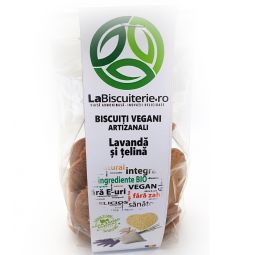 Biscuiti vegani lavanda telina fara zahar 140g - BISCUITERIE