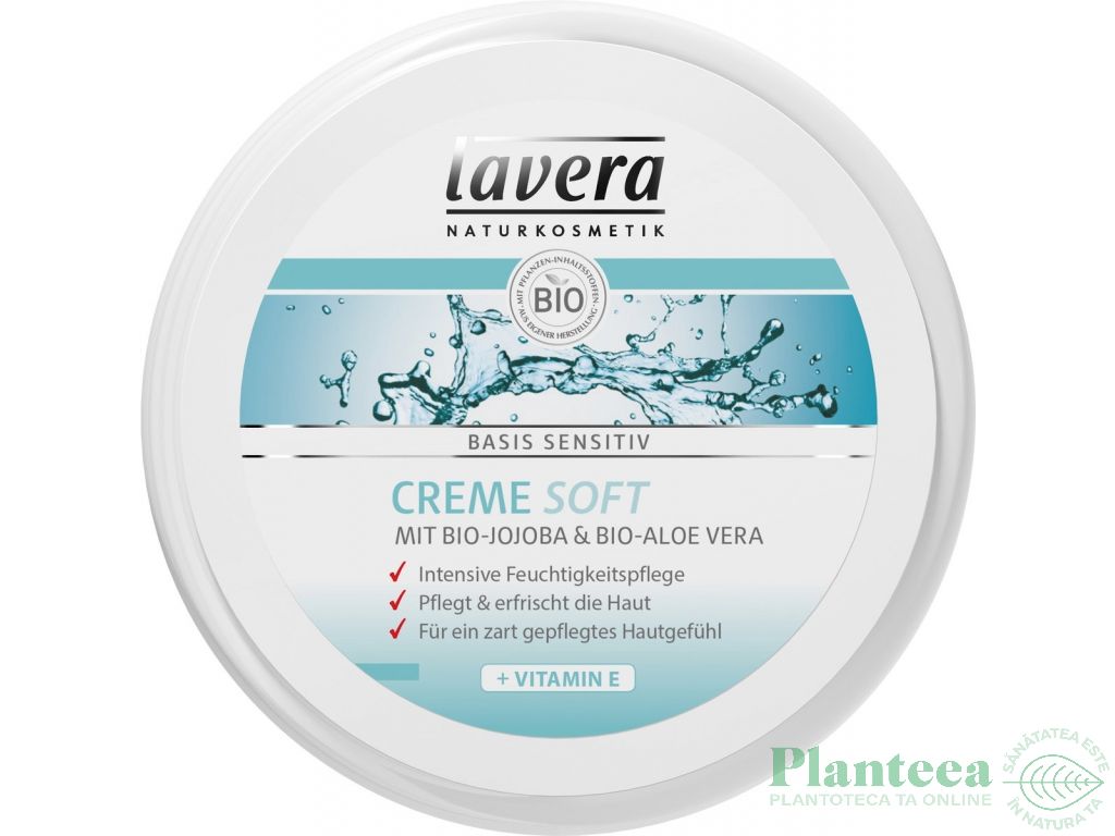 Crema soft jojoba aloe vera Basis Sensitiv 150ml - LAVERA