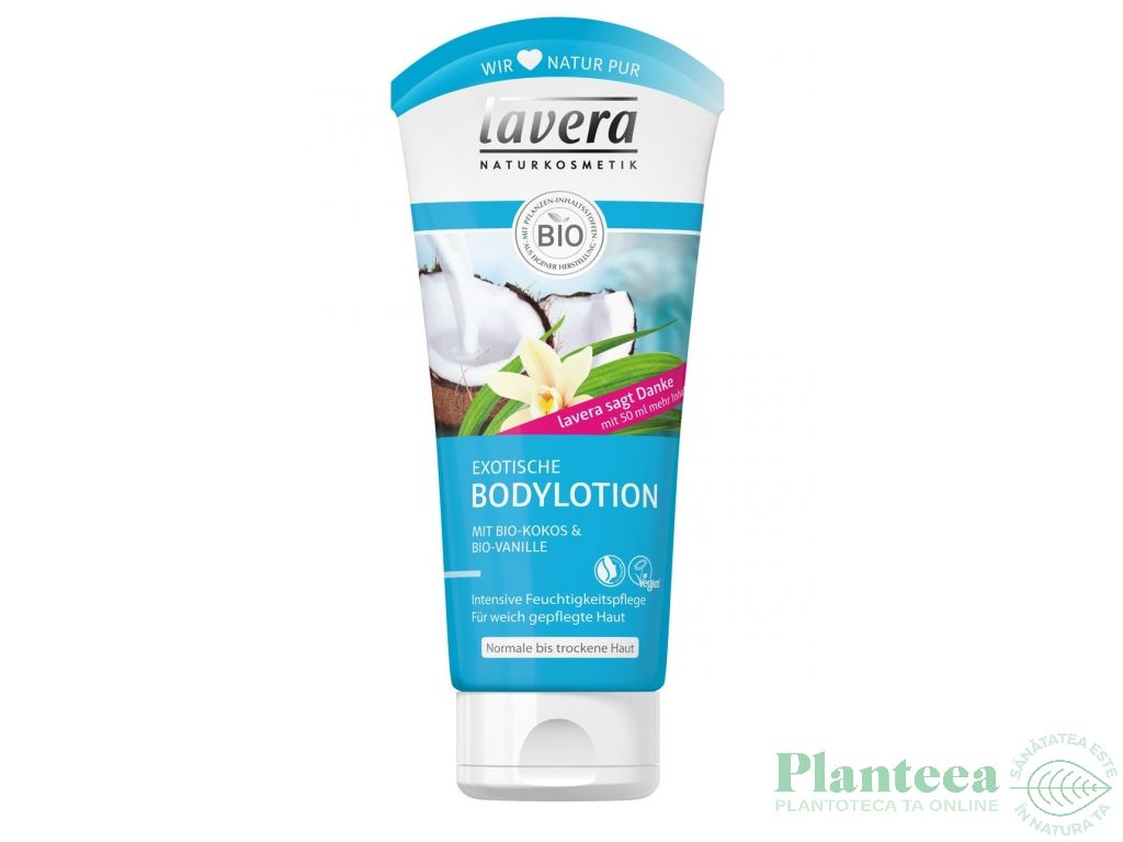 Lotiune corp exotica cocos vanilie 200ml - LAVERA