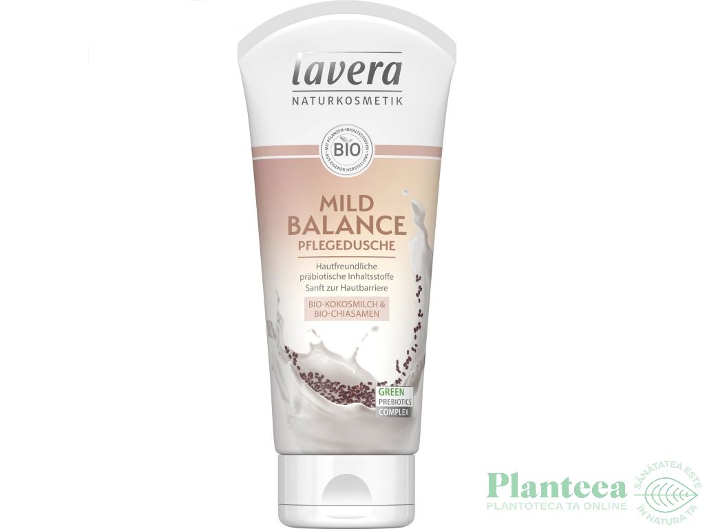 Gel dus lapte_cocos chia Mild Balance 200ml - LAVERA