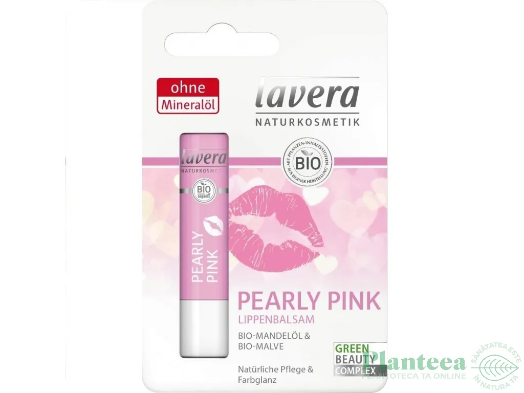 Balsam buze roz perlat migdale nalba 4,5g - LAVERA