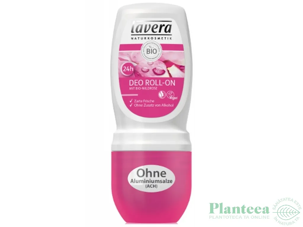 Deodorant roll on 24h trandafir salbatic 50ml - LAVERA
