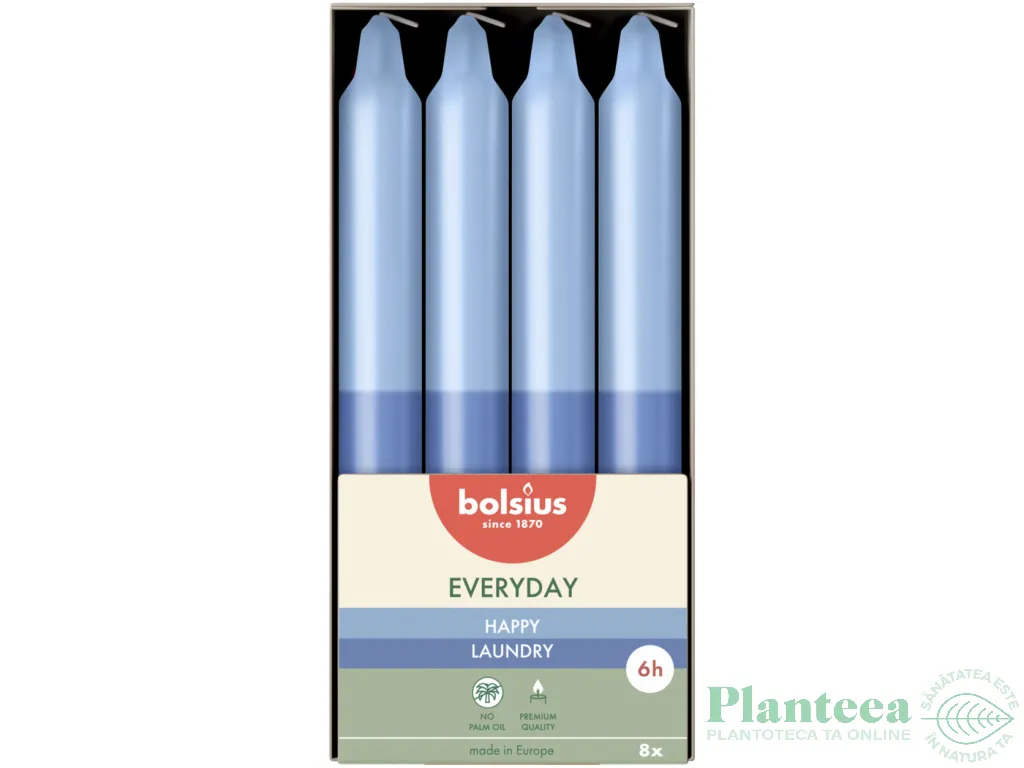 Lumanari cilindrice parfumate Bolsius 6h Happy laundry 8b - BOLSIUS