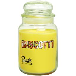 Lumanare parfumata borcan mare cu capac 100h Vanilla macarons 550g - PETALI