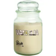 Lumanare parfumata borcan mare cu capac 100h Vanilie 550g - PETALI