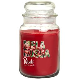 Lumanare parfumata borcan mare cu capac 100h Red apple 550g - PETALI